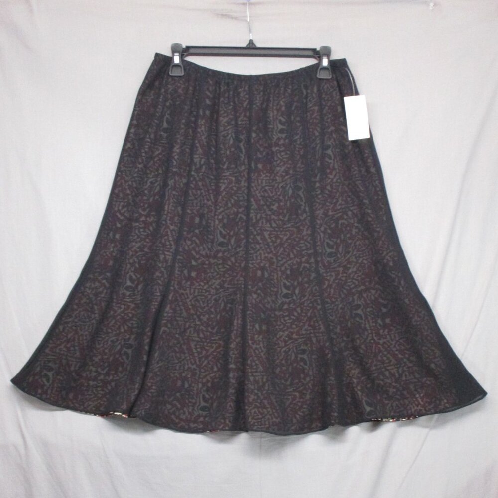 NWT Cold Water Creek Midi Skirt Sheer Layer Black Women Size | S